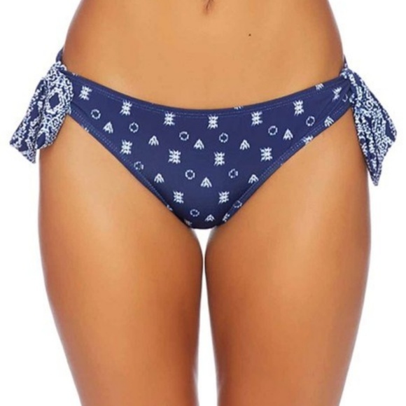 Splendid Border Stripe Tie Retro Swim Bikini Bottom - Picture 1 of 6